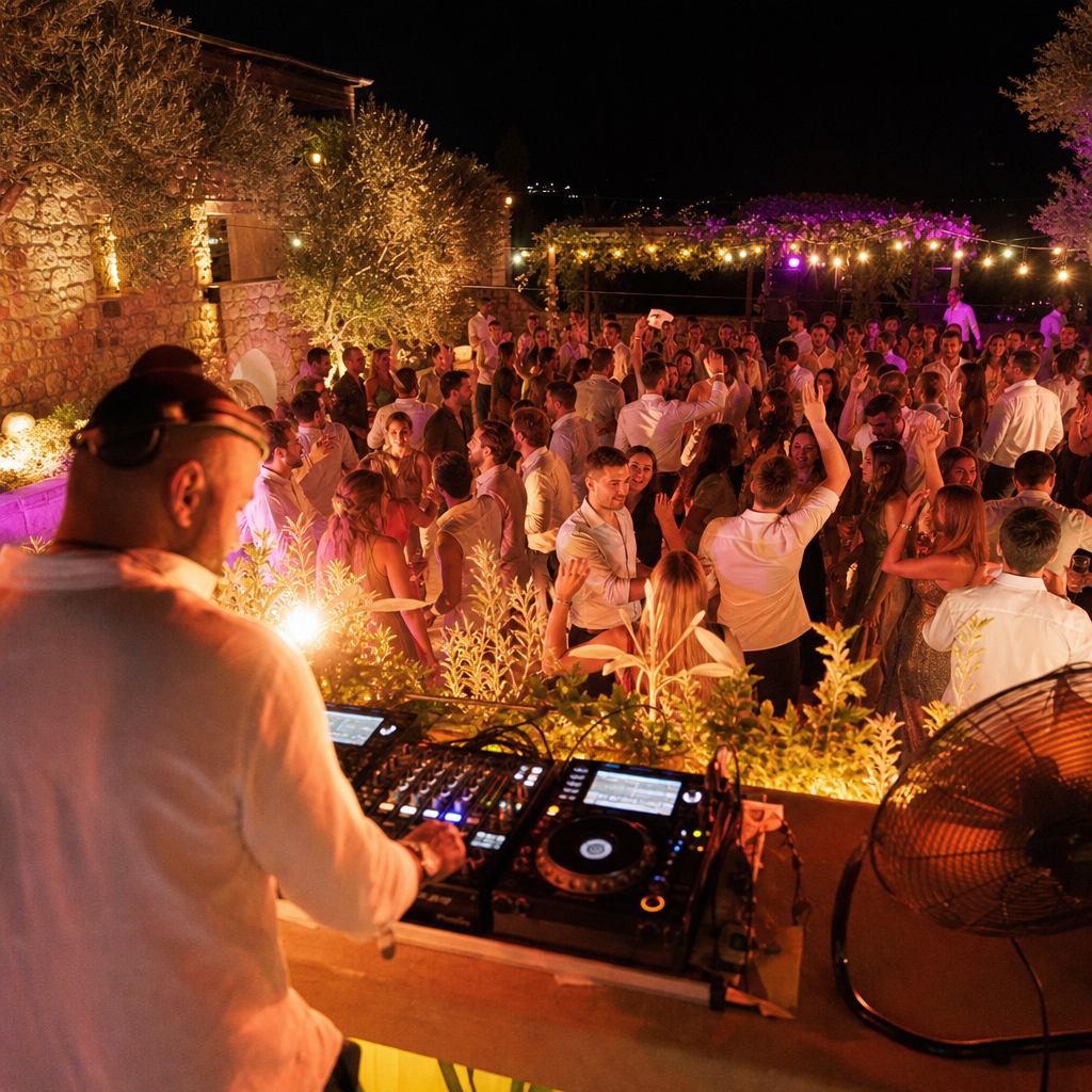 Event Entertainment: How Music and Performance Shape a Celebration Guests dancing with DJ and stage lighting at a celebration